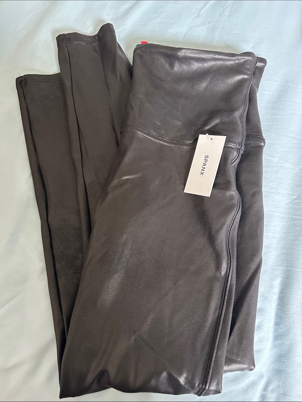SPANX Faux Leather Leggings in Black